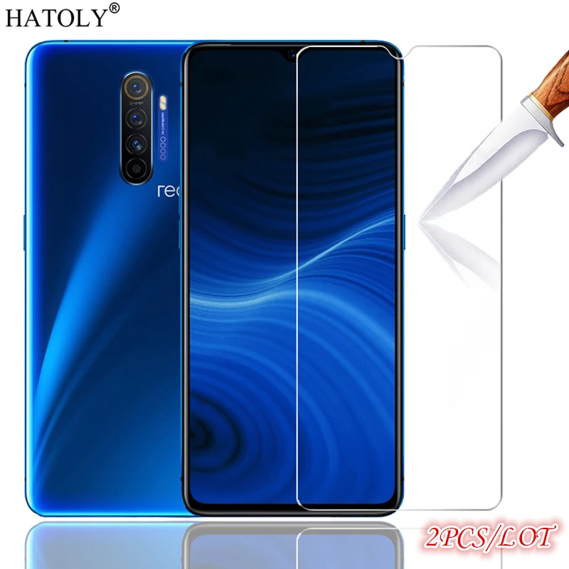 Protector de pantalla de vidrio templado para m&oacute;vil, pel&iacute;cula protectora para Oppo Realme X2 Pro, Realme X2 Pro, 2 uds.-0