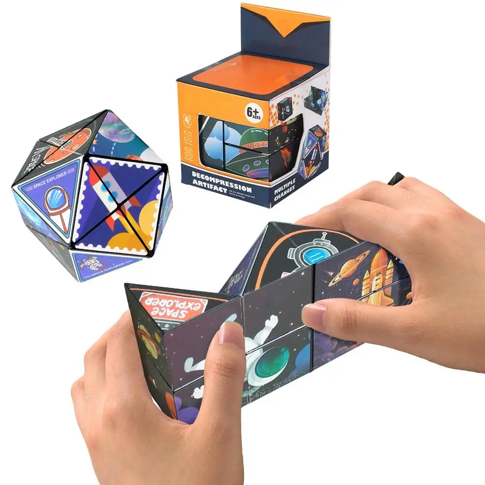 

Magic Star Cube Magic Cube Puzzle Magic Cube 3D Assembly Hand Flip Variety Cube Preschool Educational Toys For Kids