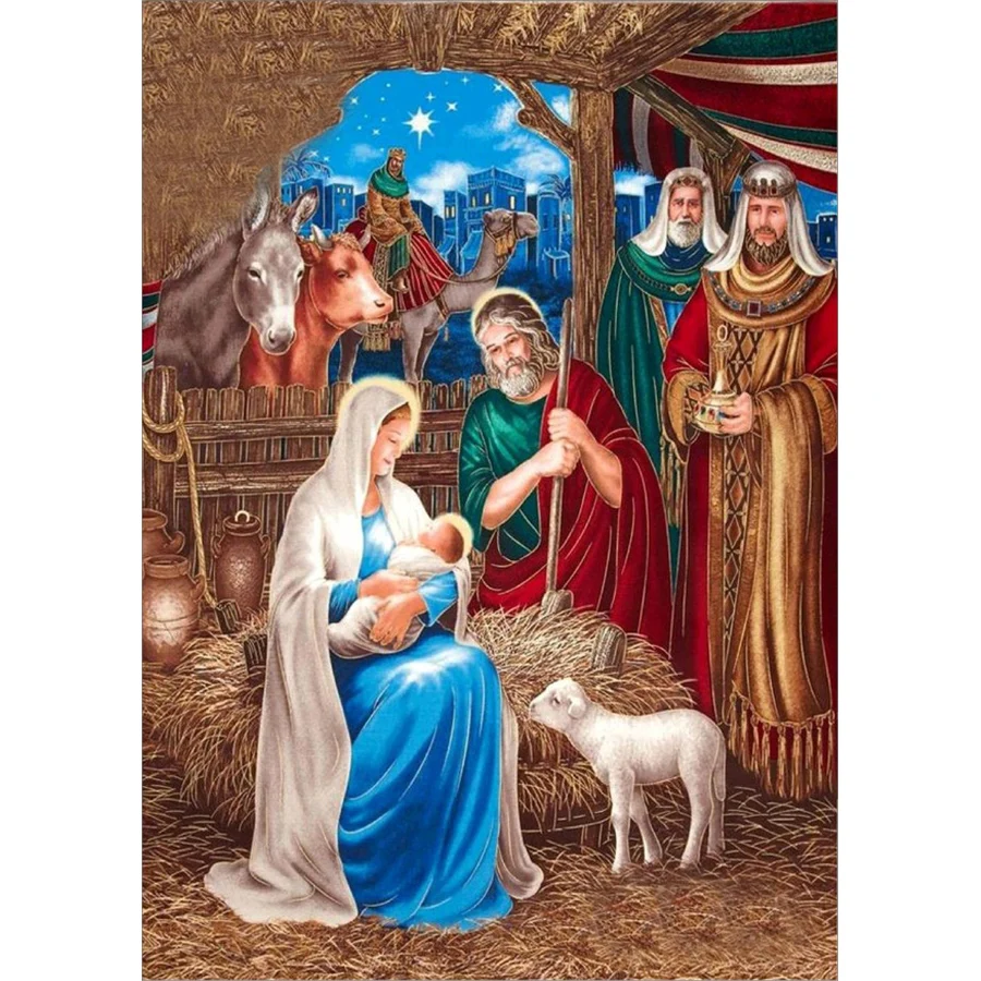 Религиозная 5d алмазная вышивка день рождения Иисуса живопись своими руками