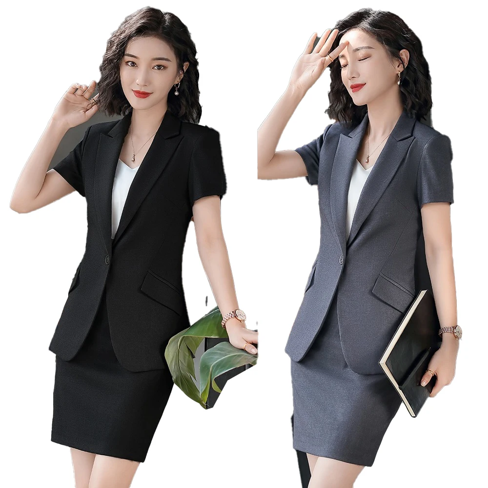 Женский элегантный офисный костюм летний деловой из высококачественного