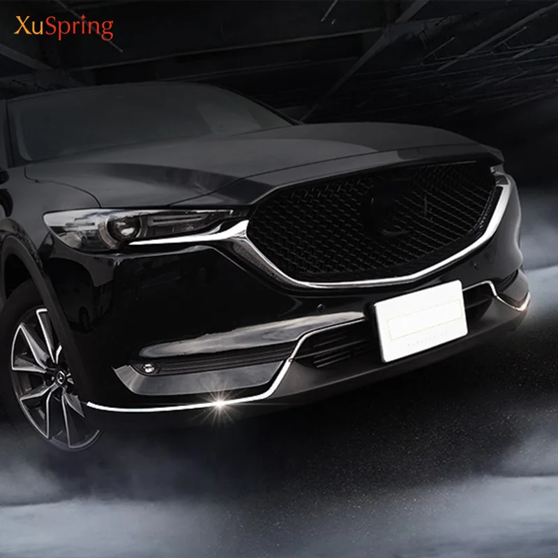 Для Mazda CX 5 CX5 8 2017 2018 2019 2020 автомобиль передний бампер молдинг гриль накладка
