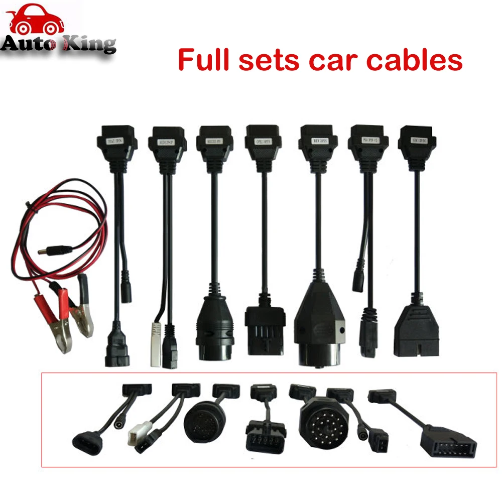 Горячая распродажа! Полный комплект из 8 шт. автомобильных кабелей для delaksi vd tcs pro