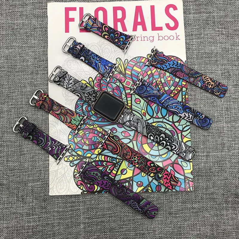 Фото Ремешок кожаный для Apple Watch Band 40 мм 44 мм 42 мм 38 мм, браслет для iWatch SE 6 5 4 3 2 1, Высококачественный Браслет №4