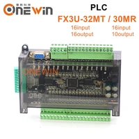 fx3u 32mt fx3u 30mr plc industrial control board 6ad 2da relay output with rtc rs485 can communication compatible with fx1n fx2n