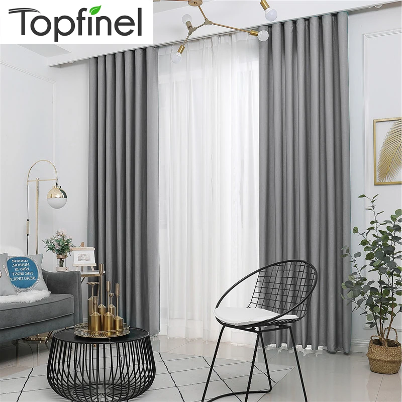 Мягкие бархатные светонепроницаемые шторы Topfinel для гостиной спальни