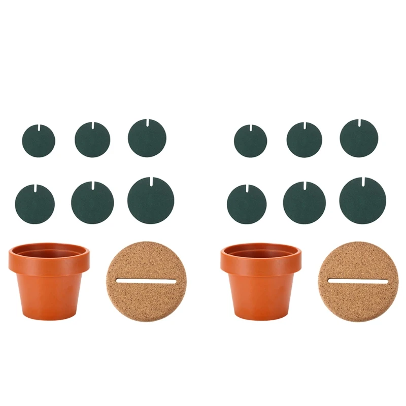 

1 Набор/2 набора креативных подставок «сделай сам» С КАКТУСОМ и держателем для цветочного горшка коробка для хранения Нескользящая изоляцио...