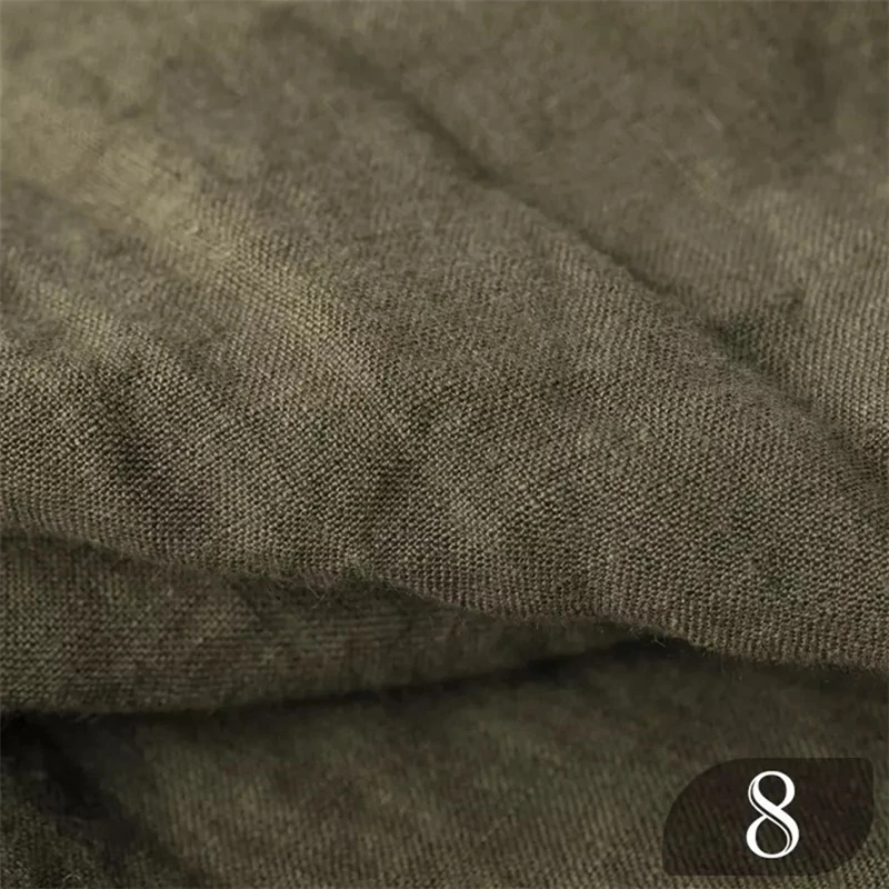 Льняная ткань для одежды цвет слоновой кости серый синий 10 метров HD1006 100% 135 см 268