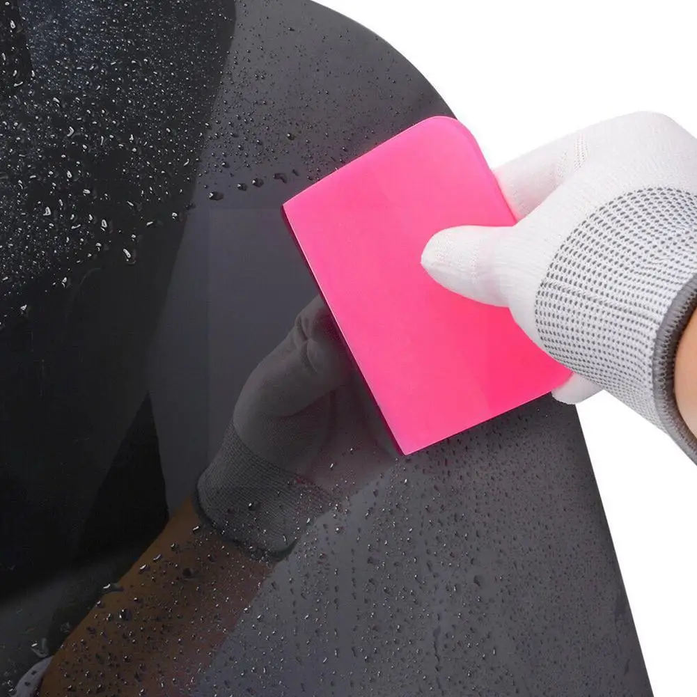 

Pink Scraper Soft Rubber Car Window Squeegee Tint Glass Wiper Automotive Transparent Tools Water Film Wrap Blade Vinyl Film W8J7
