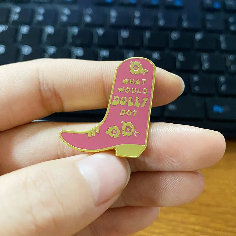 Долли Партон ковбойские сапоги эмали штырь я всегда буду любить тебя Jolene пальто