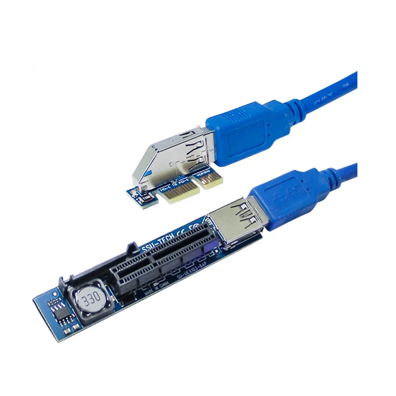 PCI-E удлинитель PCI E 1X до Райзер USB 3 0 кабель SATA Power work для материнской платы x1 слот