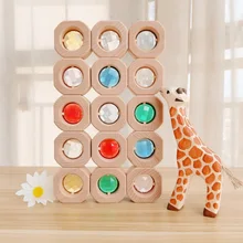 Montessori Wooden Rainbow Gems Stacking Blocks Toys Transmission Creative Game Jenga Blocks Educational Toys for Children