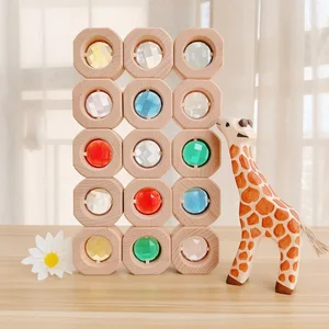 Montessori Wooden Rainbow Gems Stacking Blocks Toys Transmission
Creative Game Jenga Blocks Educational Toys for Children