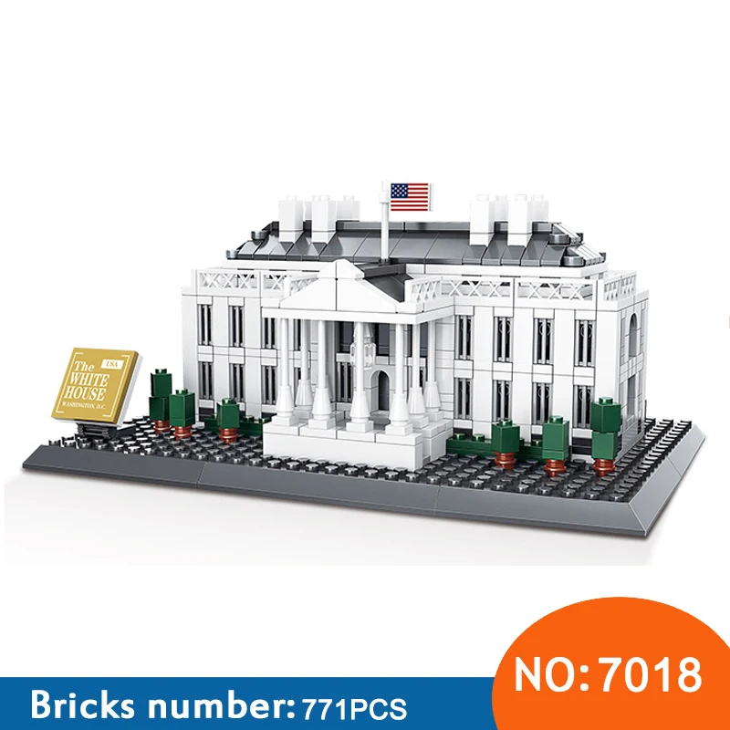 

778pcs The White House of Washington Building Building Blocks Bricks Architecture Toys For Children