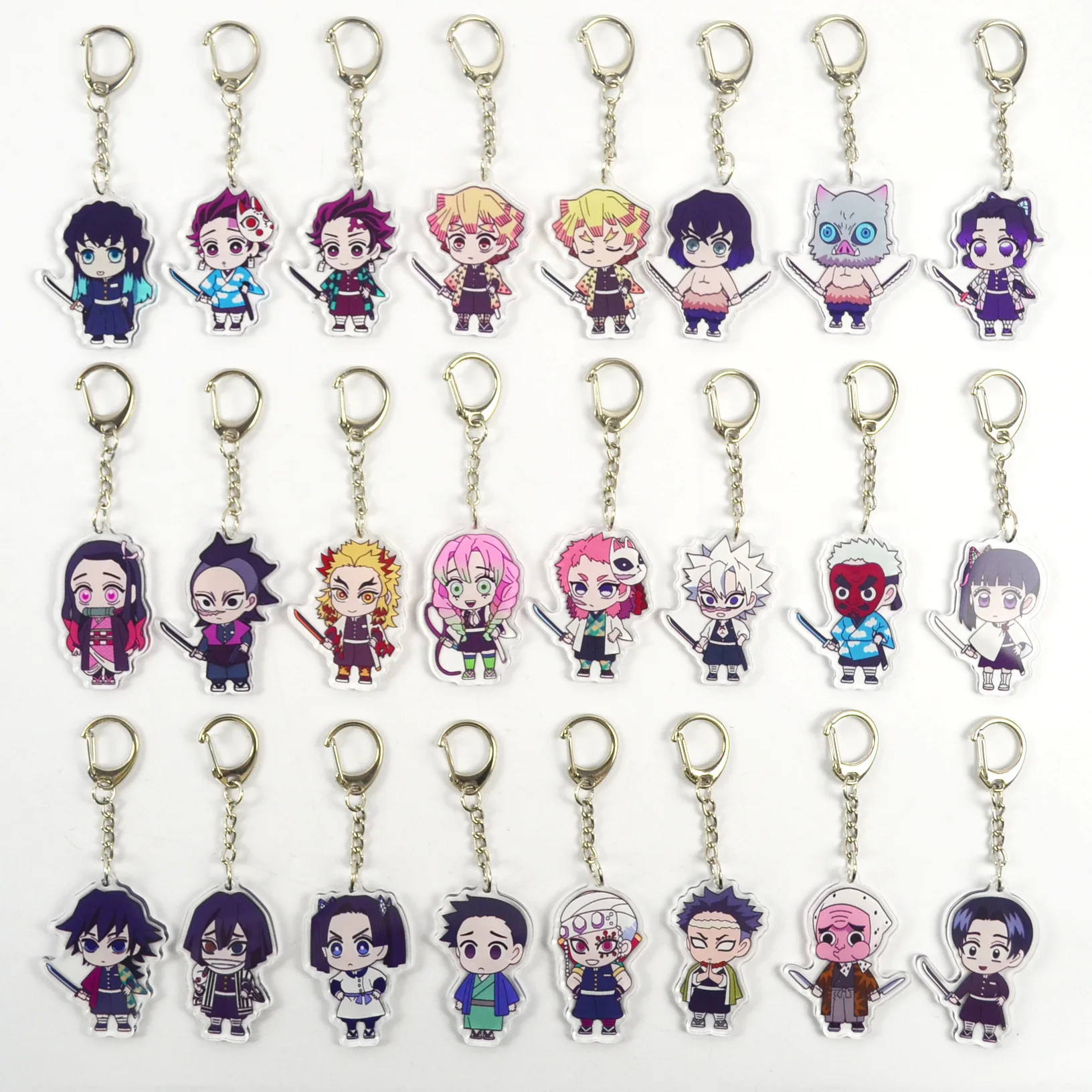 

Anime Demon Slayer Kisatsutai Tanjirou Nezuko Keychain Acrylic Animation Peripheral Two-Dimensional Pendant Ornaments Customizat