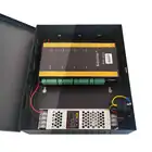 Набор контроля доступа TCPIP четырехдверный контроллер 10А источник питания Поддержка посещаемости временидоступасигнализациипальцаИнтернетателефона sn:AT-04