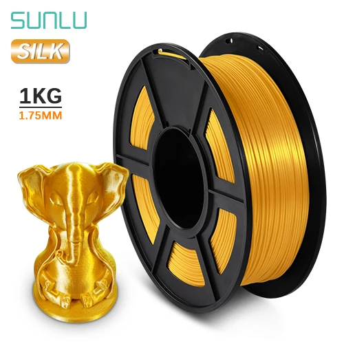 

Silk PLA 1.75 3D Filament Silk Texture Plastic PLA 3D Printing Filament Gold Color 1kg With Spool For 3D Printer And Pen