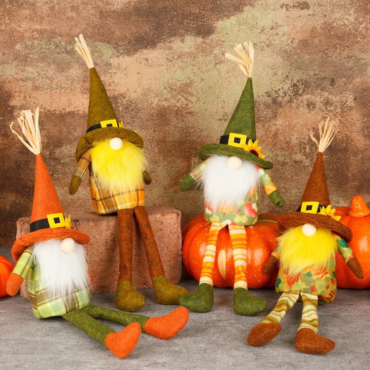 

New Product Thanksgiving Day Harvest Day Long Legs Sitting Rudolph Dwarf Faceless Baby Doll Holiday Decoration festival gifts