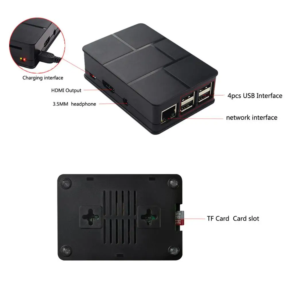Игровая консоль HDMI в стиле ретро 64 ГБ памяти для Raspberry pi 3B портативный игровой