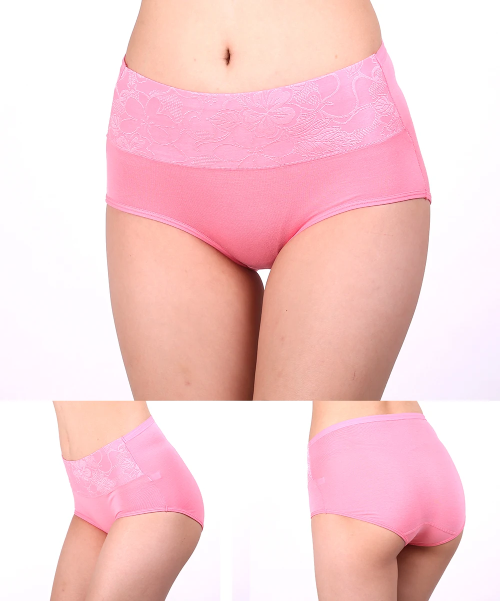4 шт., Ropa Interior Femenina, Женские Модальные трусы, Трусики с высокой талией, нижнее белье большого размера, дамское нижнее белье