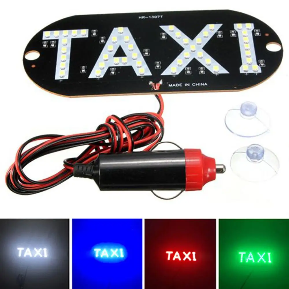 

80% New Arrival 2021 Cigaretteed Lighter LED Car Windscreen Cabed Indicatored Taxi Lamp Suction Sign Light
