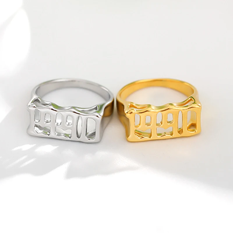 Изящное любое пользовательское именное кольцо персонализированное Рукописное