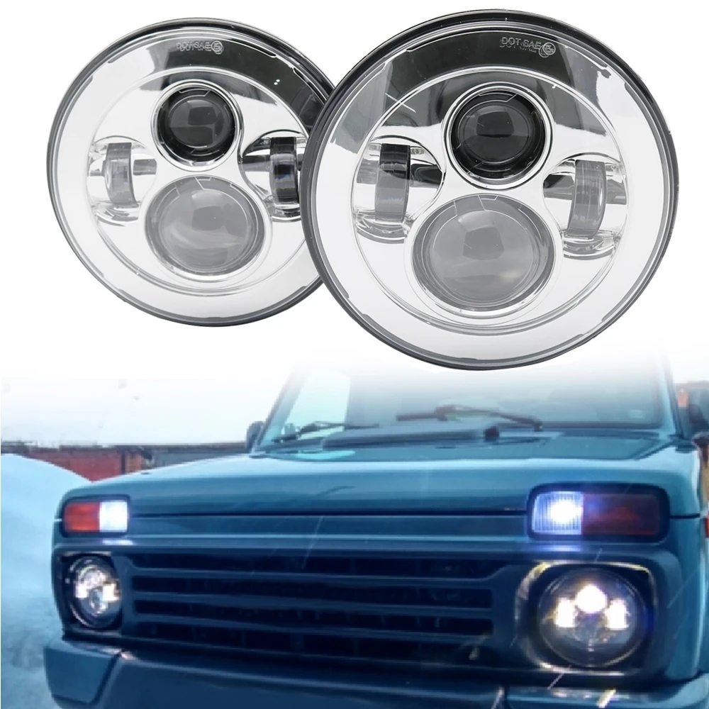 Круглый 7 &quotМотоцикл черный проектор мотор светодиодный светильник лампа