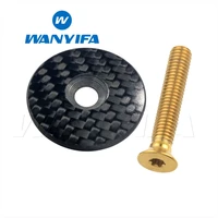 wanyifa titanium ti carbon fiber headset top cap titanium bolt m6 x 35mm cnc bicycle accessories