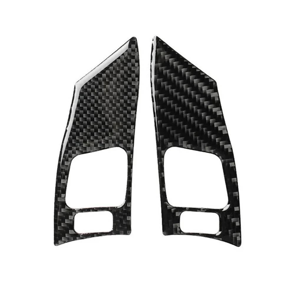 

Parts Steering Wheel Cover Replacement Sticker Accessories Black Car Carbon Fiber