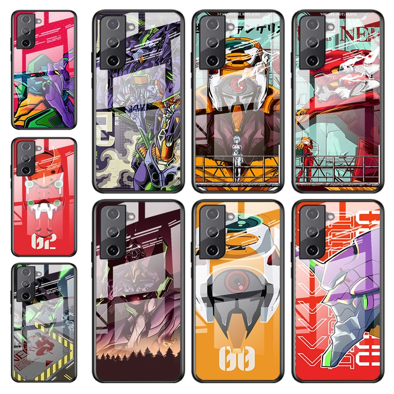 

Tempered Glass Cover Anime Evangelion Rei NERV For Samsung Galaxy S20 FE S10e S10 S9 S8 Ultra Plus Lite Plus 5G Phone Case Capa