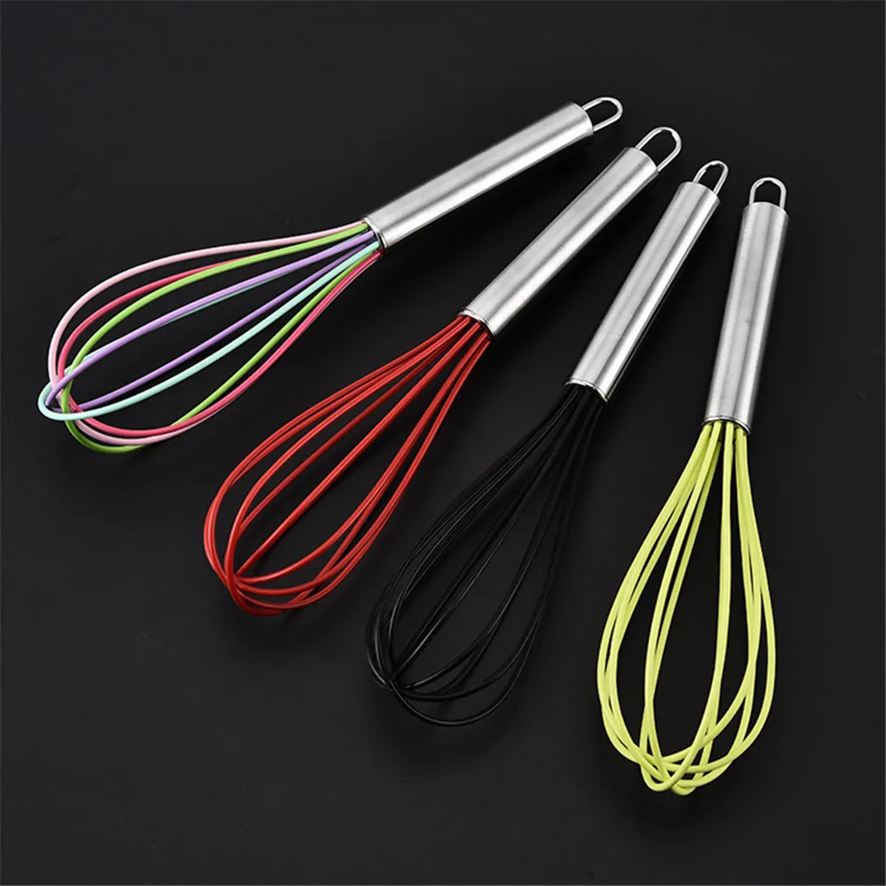 

Multifunctional Rotary Manual Egg Beater Mixer Silicone Kitchen Egg Whisk Bake Tool Egg Agitator Silicone Eco-Friendly