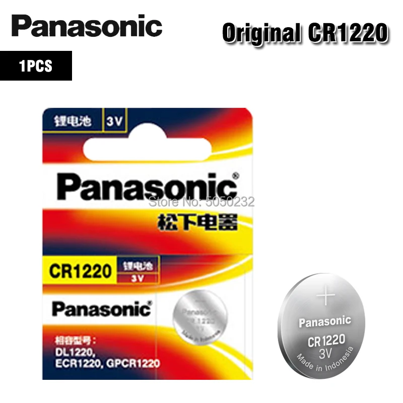 Panasonic 100% оригинальный CR1220 кнопочный элемент батареи для часов Автомобильный