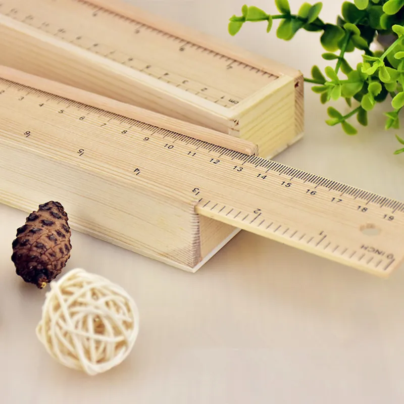 100 шт. новый деревянный пенал с линейкой/может потянуть Деревянный чехол для