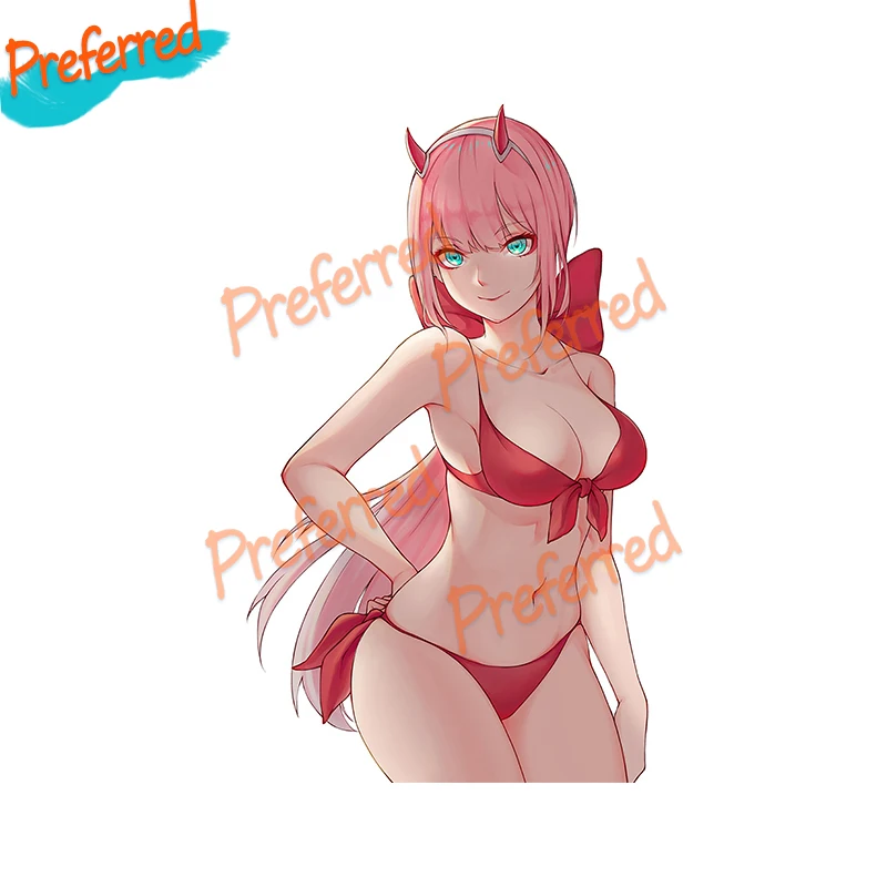 

Beautiful Anime Car Stickers for Darling In The Franxx Swimsuit Graphics Auto Decals Waterproof Car Assessoires