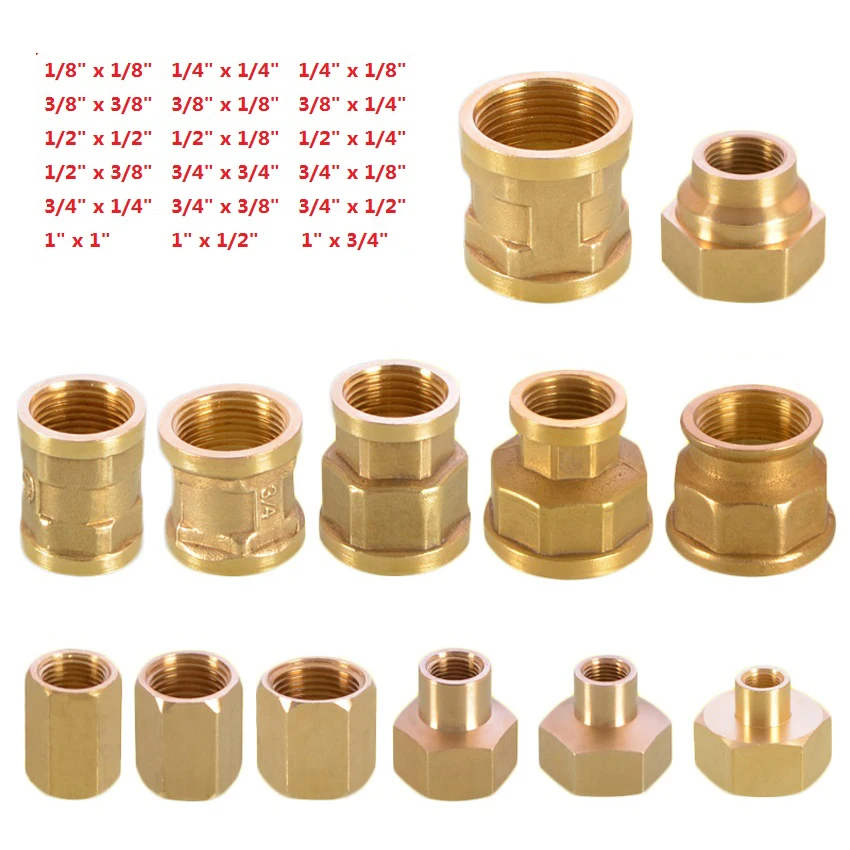 Латунный Соединитель с внутренней резьбой 1/8 дюйма 1/4 3/8 1/2 3/4 1 дюйм адаптер для
