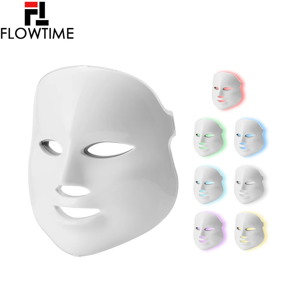 Светодиодный аппарат для маска лица 7 цветов легкая терапия уход за кожей