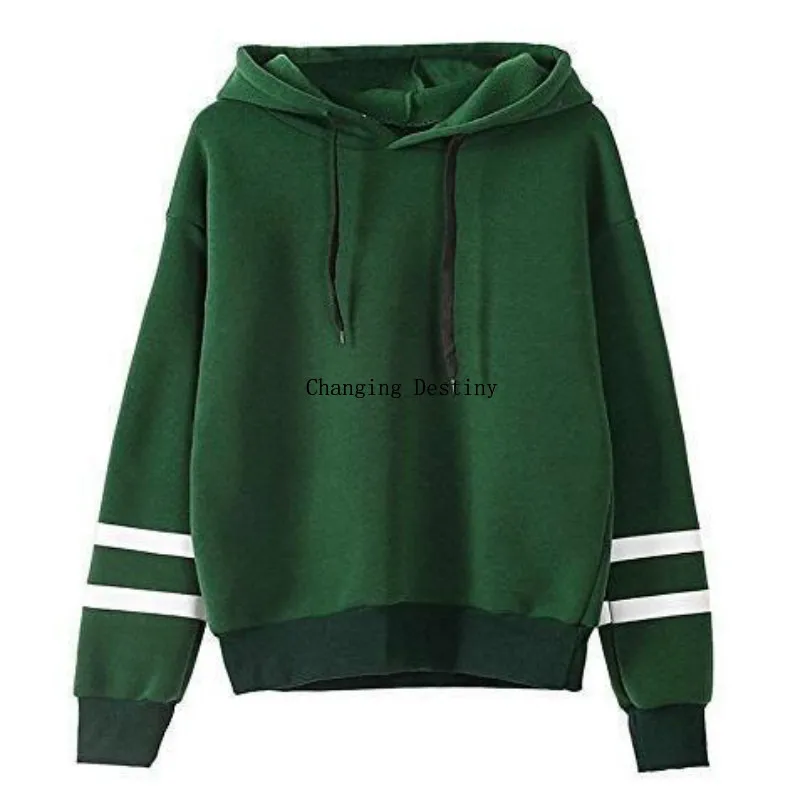 Модный женский свитер с капюшоном на осень и зиму Толстовка шнурке длинным