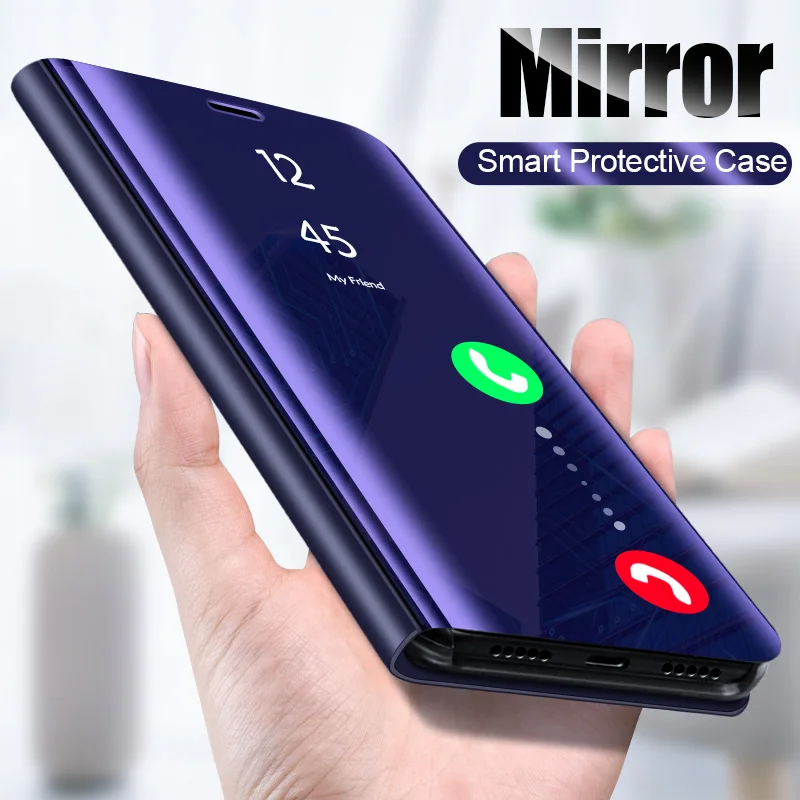 Чехол Lamorniea для ZTE Blade V10 Vita зеркальная крышка держатель подставка откидная задняя