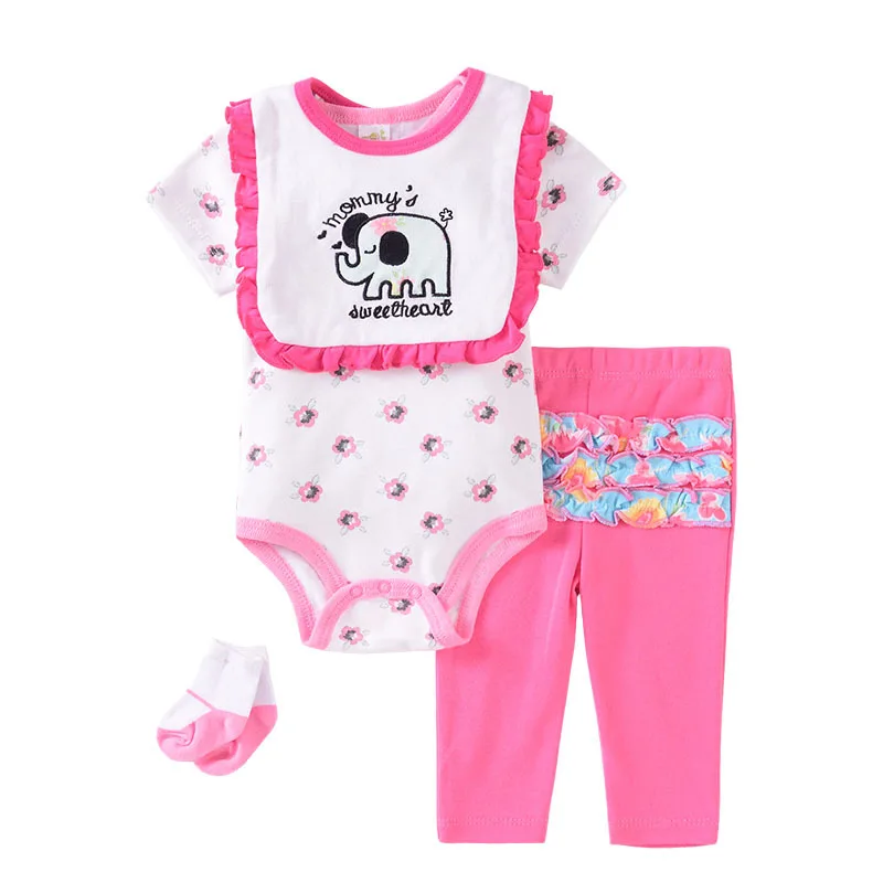 Летние комплекты одежды для малышей 2020 год хлопковые маленьких девочек костюм