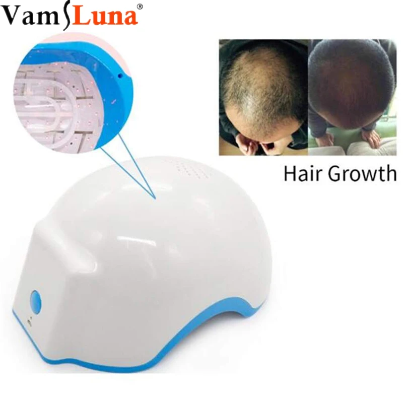 Hair LED Regrowth Rejuvenator Anti-hair Loss Cap Growth Helmet Stimulate Follicle Regeneration All Types White | Красота и здоровье