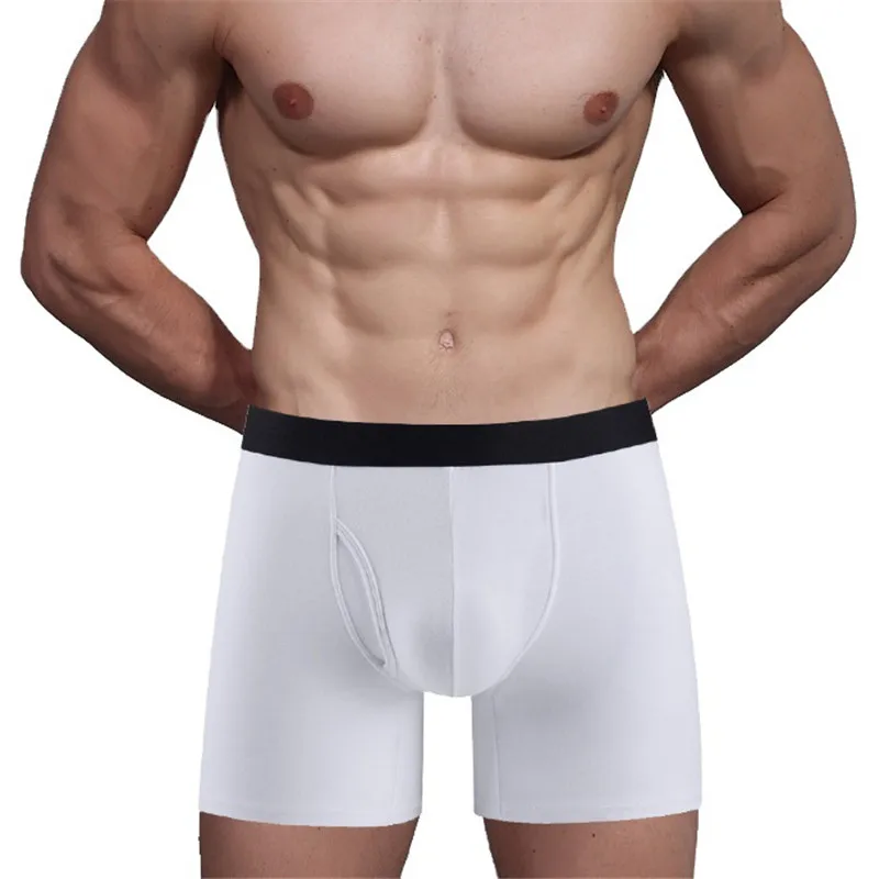 

New High Quality Fashion Sexy Mens Long Boxer U Convex Breathable Man Underwears Male Panties Cotton Men Shorts