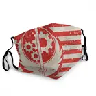 Маски с узором Fallout, многоразовые маски, противотуманные и пылезащитные маски, защитные маски с фильтрами, респираторные маски