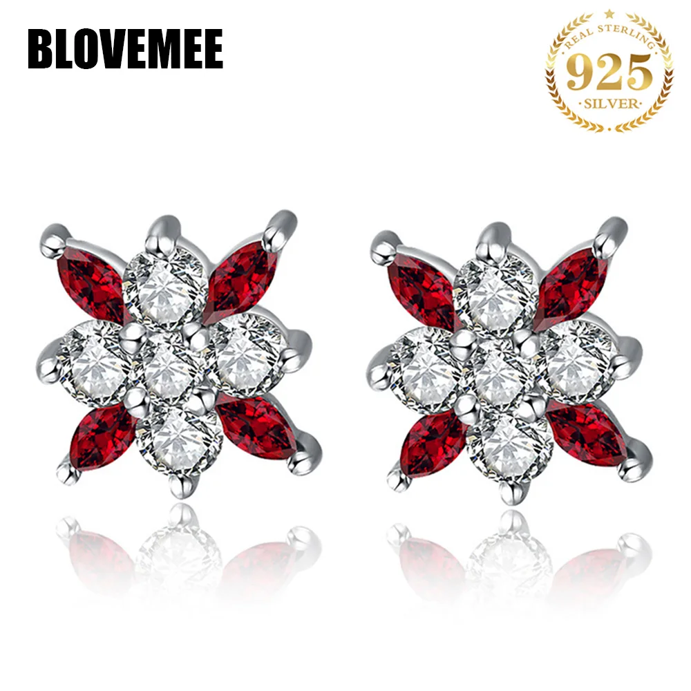 Женские серьги гвоздики из серебра 925 пробы в виде цветка|Серьги-гвоздики| |