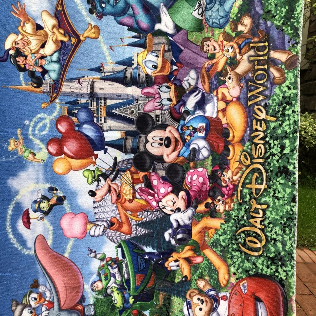 Банное полотенце Disney Land с изображением Микки Мауса и Минни Маус для детей