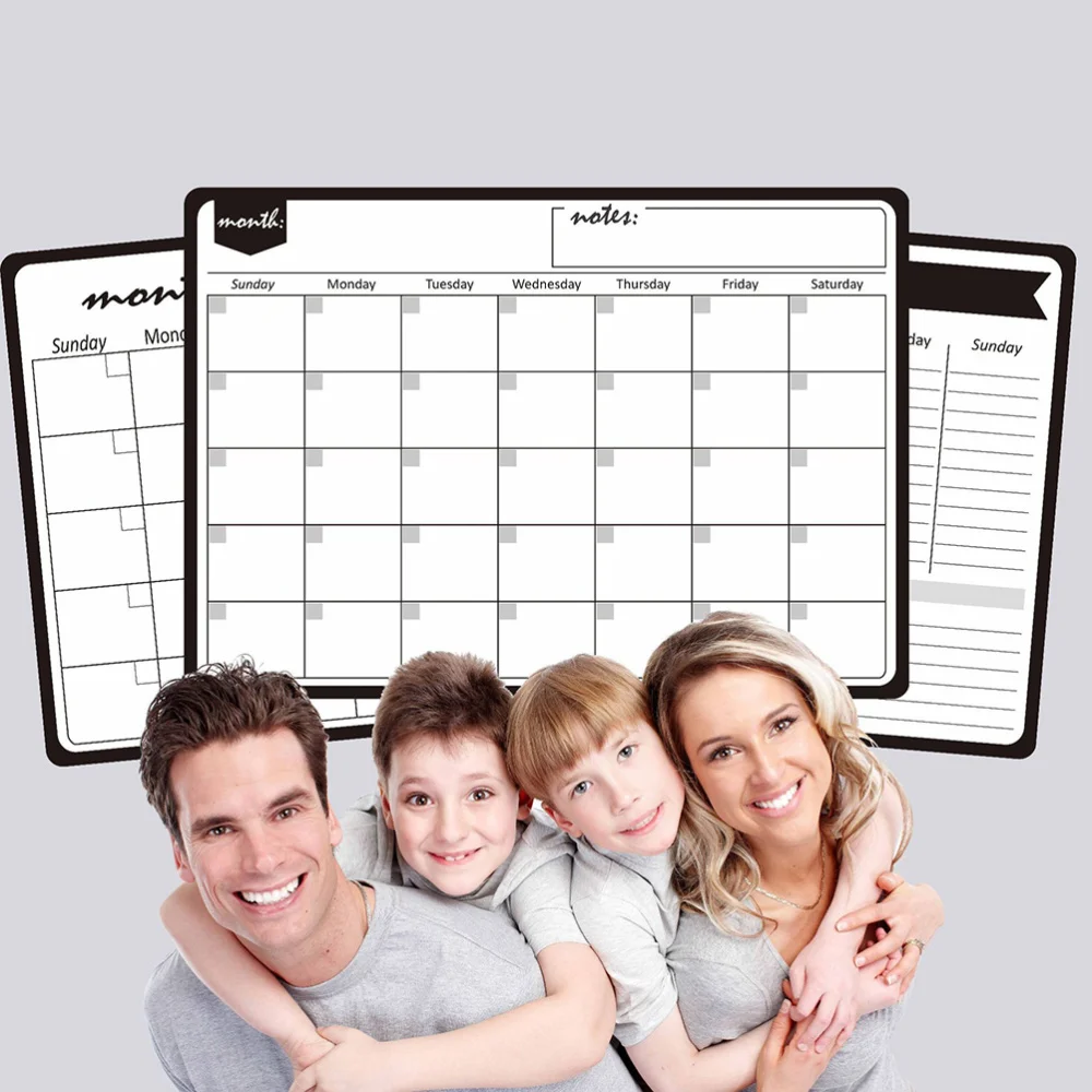 

Erasable Magnetic Plan Paste Weekly Planner Schedule Sticker Message Board for Home Shop Refrigerator (Horizontal plate 8 month