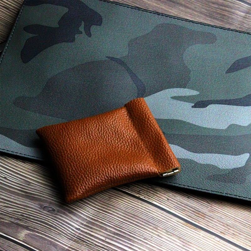 

Portable PU Leather Coin Purse Earbuds Earphone Holder Pouch for Women Men Small Wallet Change Organizer Shrapnel type