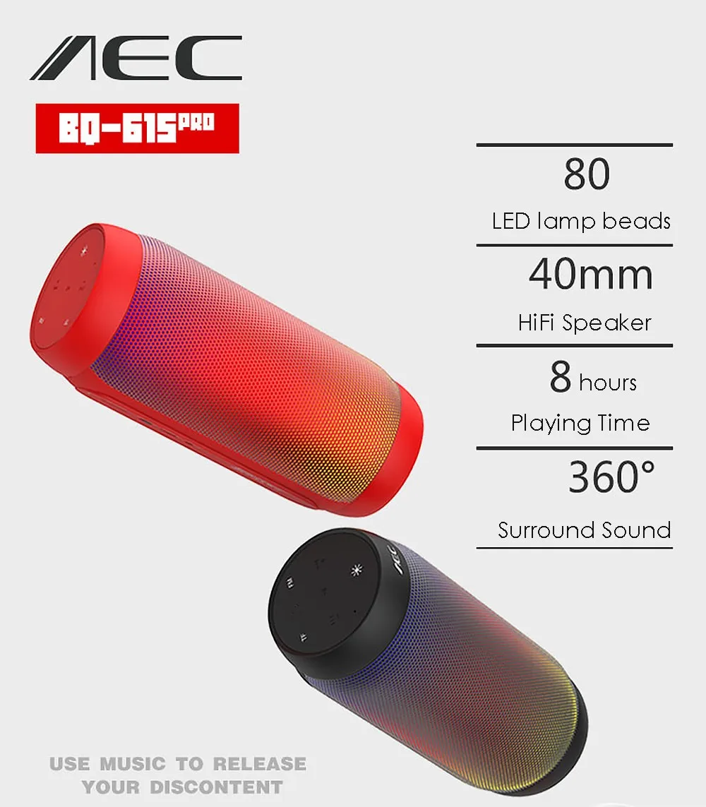 DHL BQ-615 Pro портативные музыкальные цветные bluetooth-колонки светодиодный беспроводной NFC Hands-Free Bass стерео адаптер-звукосниматель поддержка tf-карты