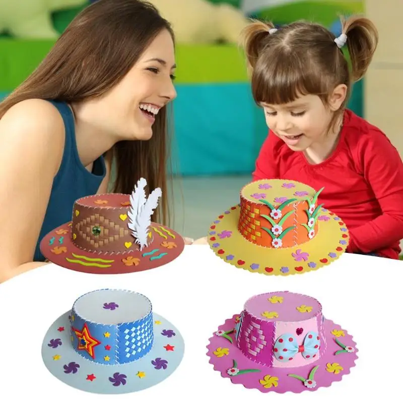 Креативная шляпа EVA DIY мультяшная Кепка детские подарки детский сад головоломка