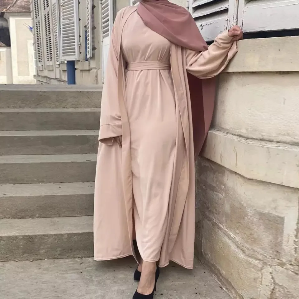 Кафтан Дубай абайя Турция кимоно кардиган Ислам Мусульманский хиджаб платье Jilbab халат Ete Caftan Исламская одежда