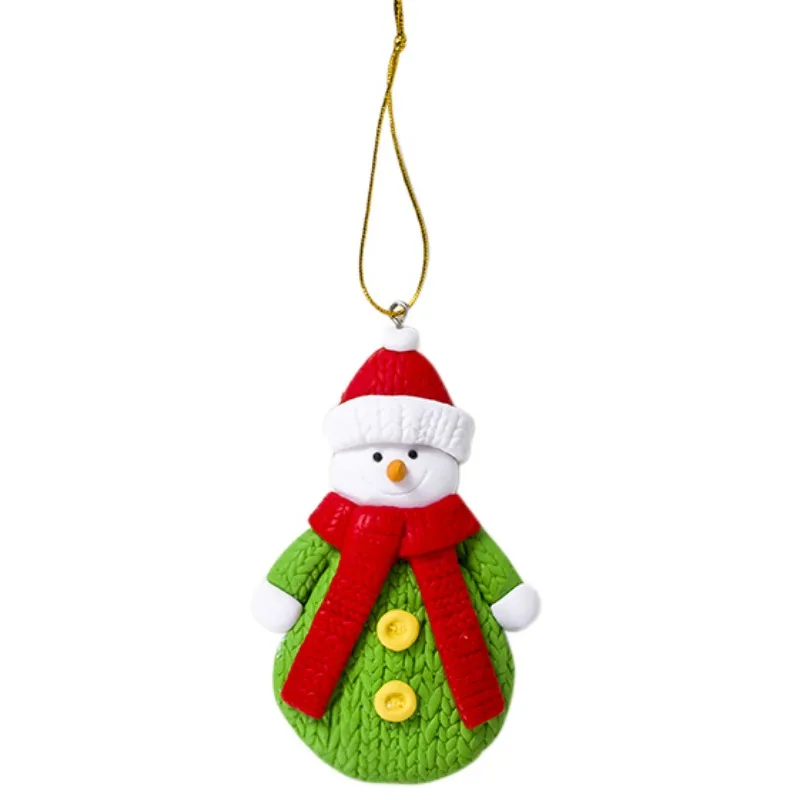 

Christmas Ornaments Colorful Polymer Clay Doll Xmas Tree Hanging Pendant Decorations Enfeites De Natal Decorazioni Natalizie