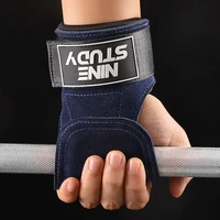 leather hand grips crossfit men palm protector for pull ups lifting gymnastic crossfit gloves with wrist wrap fitness equipment